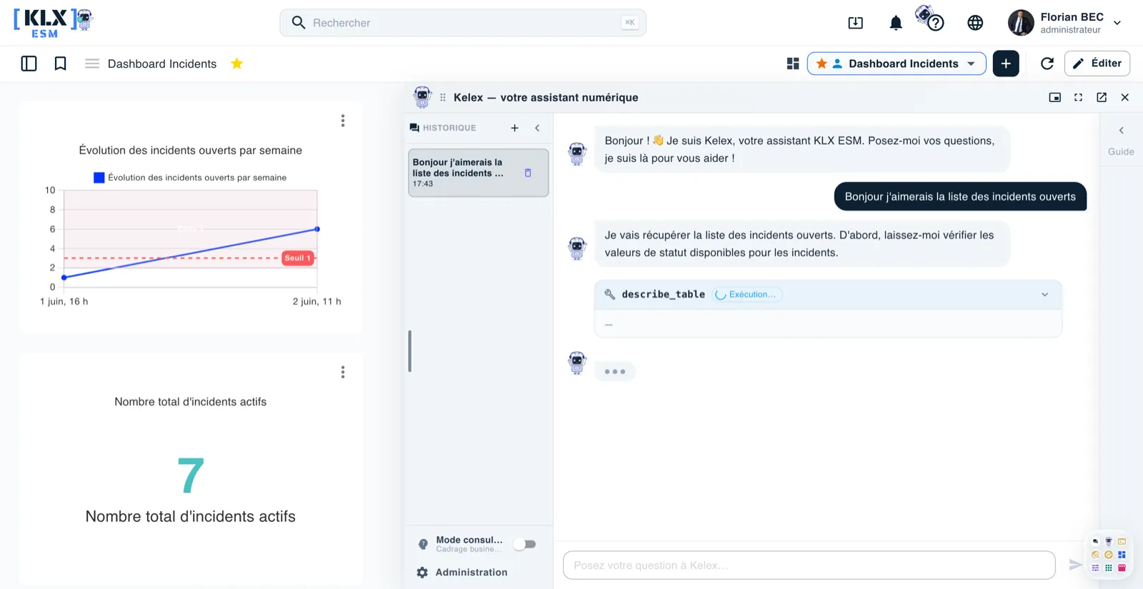 Assistant IA Kelex — conversation