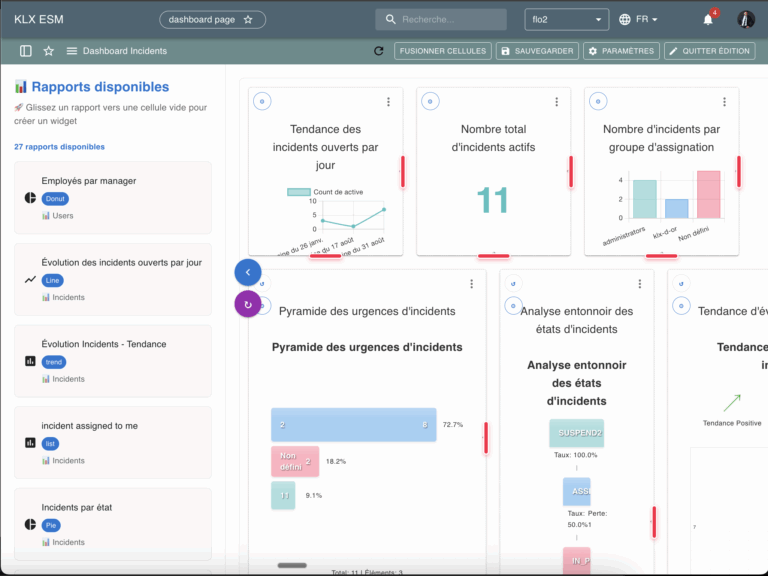 Dashboard et reports